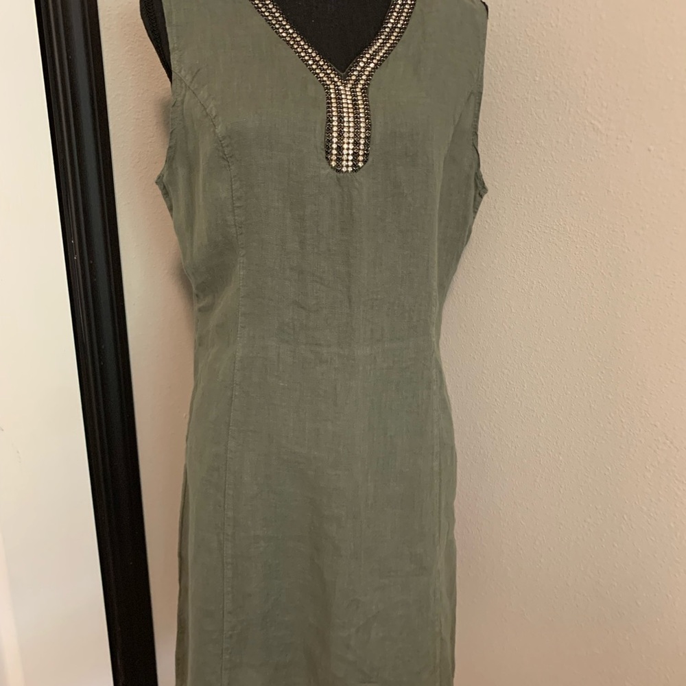 Olive green maternity dress